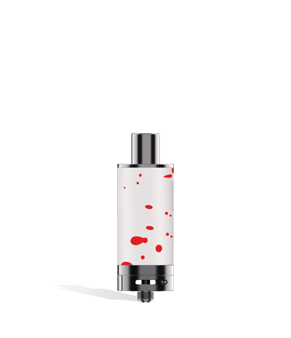 White Red Spatter Wulf Mods Evolve Plus XL Duo Dry Atomizer on white background