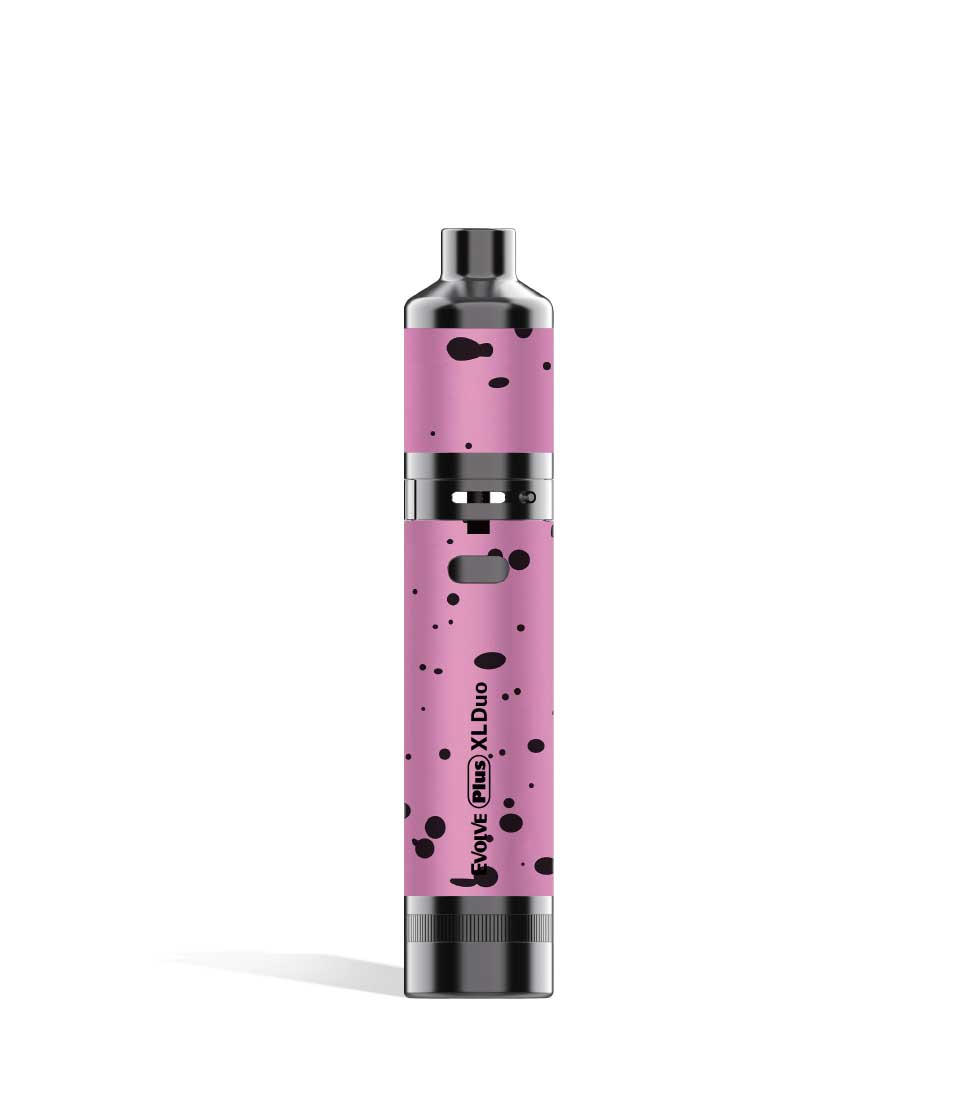 Pink Black Spatter wax mode Wulf Mods Evolve Plus XL Duo 2-in-1 Kit on white background