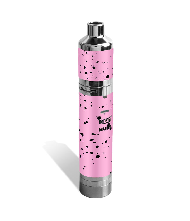 Pink Black Spatter back view Wulf Mods Evolve Plus XL Concentrate Vaporizer on white background