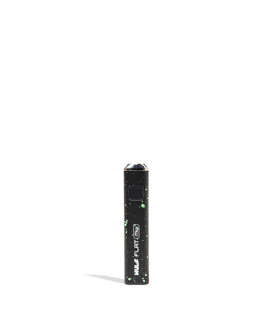 Black Green Spatter Wulf Mods Flat Mini Cartridge Battery on white background