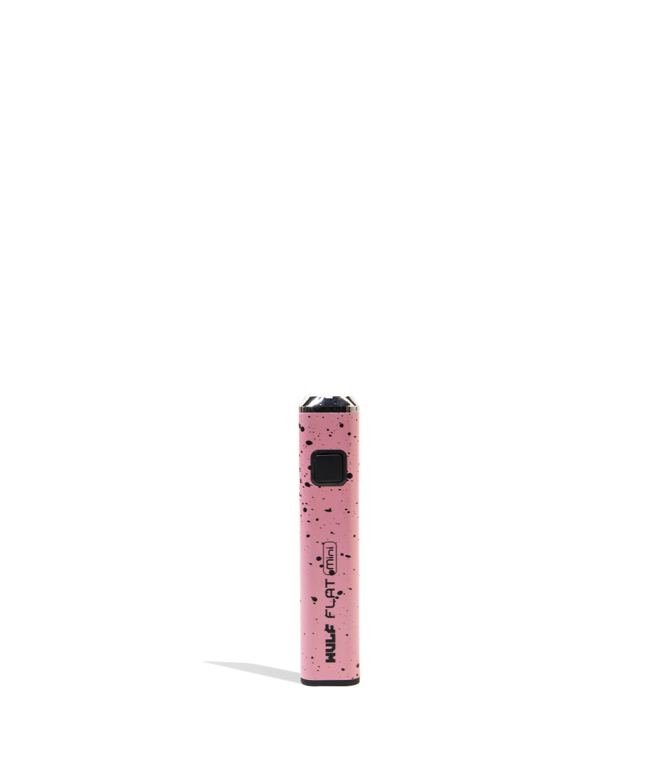 Pink Black Spatter Wulf Mods Flat Mini Cartridge Battery on white background