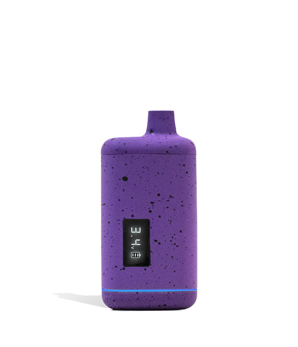 Purple Black Spatter Wulf Mods Recon Cartridge Vaporizer Front View on White Background