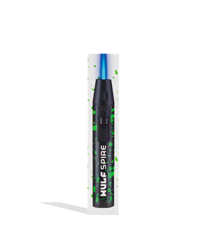 Wulf Mods Spire Pen Torch black green spatter packaging on white background  Edit alt text