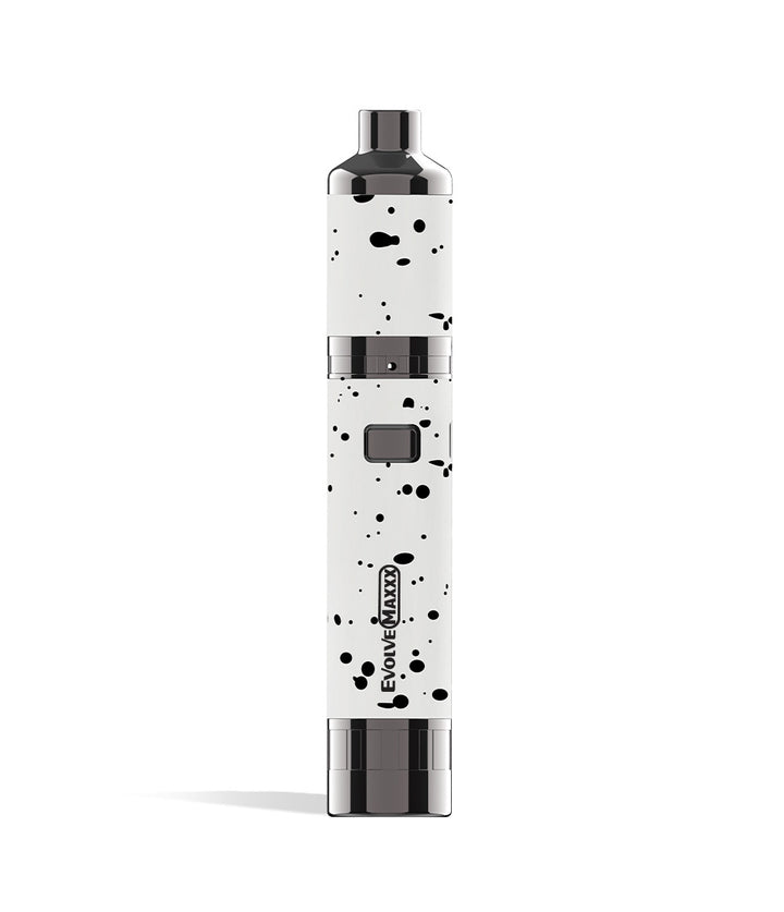 White Black Spatter Wulf Mods Evolve Maxxx 3 in 1 Kit Wax Pen Front View on White Background